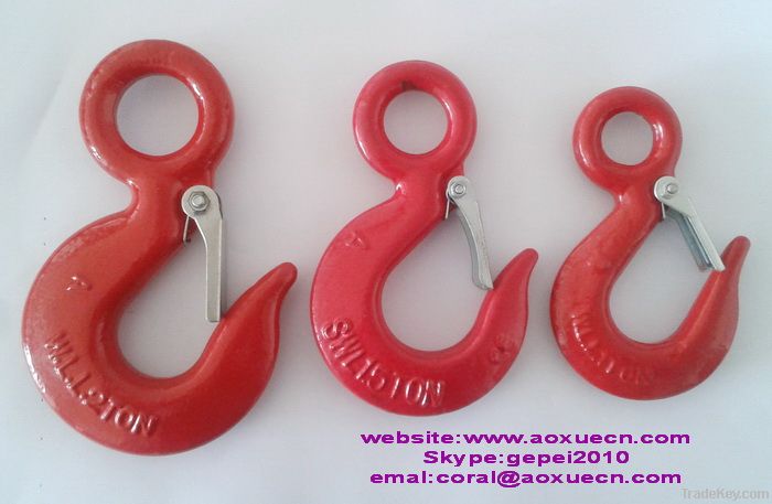 Rigging chain hoist hooks, eye /clevis grab hook and slip hook