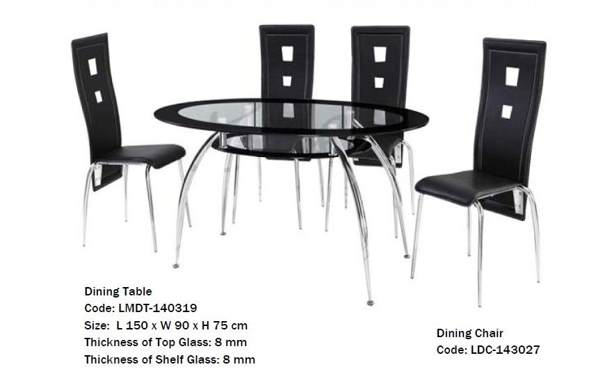 Tempered Glass Dining Room Set