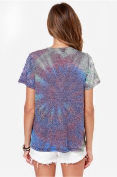 asual Back Alley Nubby Tie-Dye Tee, T-shirt for wholesale. Designer clothing manufacturers in Guanhzou,China