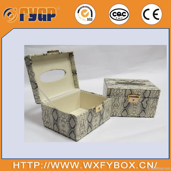 PU Leather Plaid Tissue gift Box China