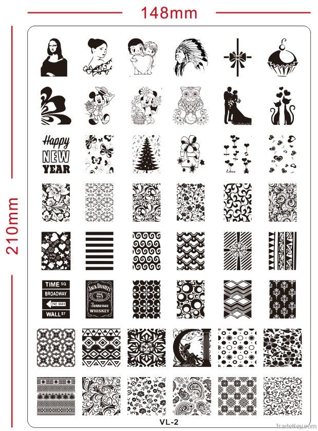 2014 hot nail art stamping plate