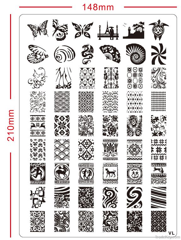 2014 hot nail art stamping plate