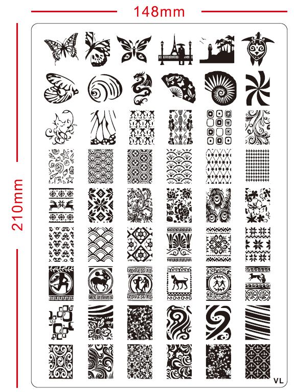 2014 hot nail art stamping plate