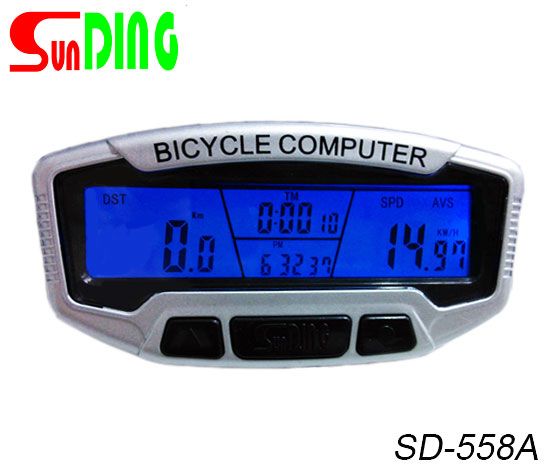 Digital EL Backlight Bicycle Computer