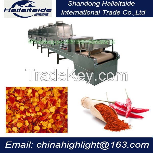 Microwave drying and sterilization equipment for spices(food additives)