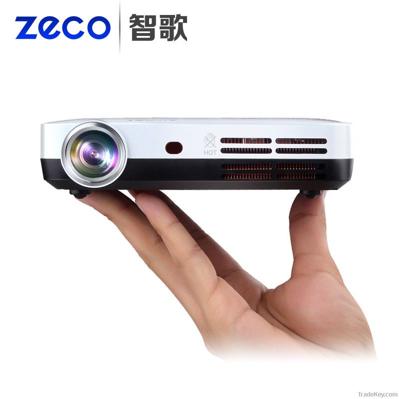 Video Full hd 1080p Portable 3D Cinema Projector Convert 2D to 3D Mini