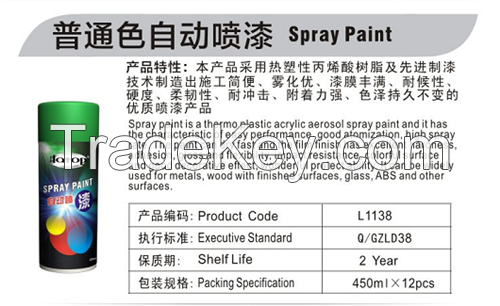 Spray paint for plastic / metal from China manufacturer and wholesaler