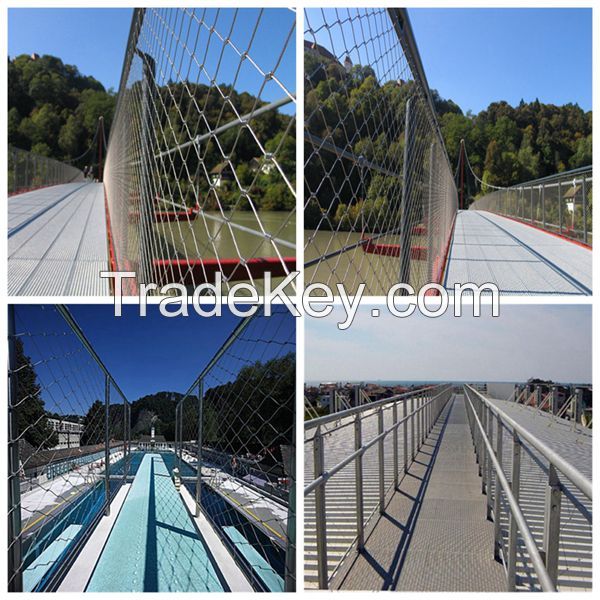 (high-tech products)Stainless steel wire rope mesh net / ss rope mesh