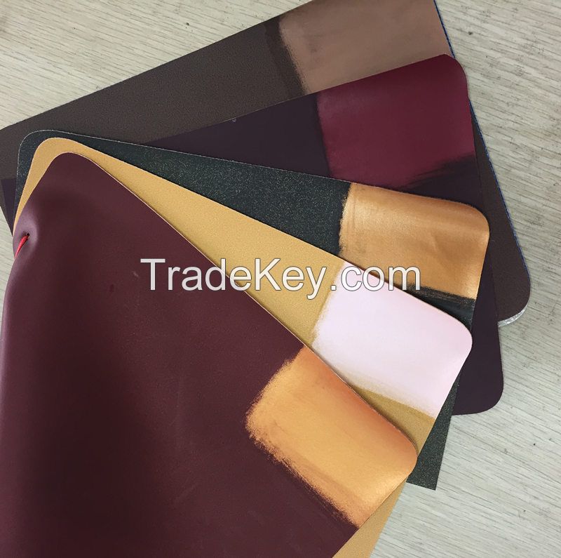 brush off color Leather wall tile for home textile and hotel decor