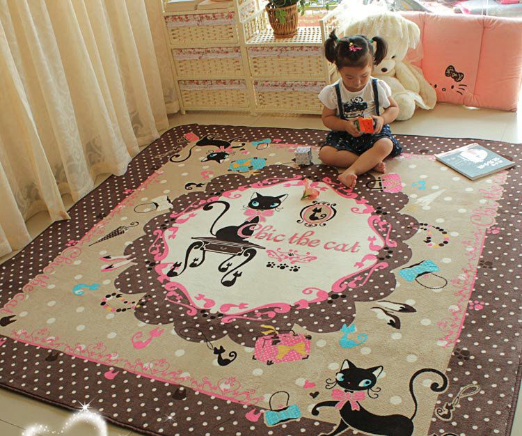 Machine-made printed carpet, Hellokitty Cartoon children crawling mat