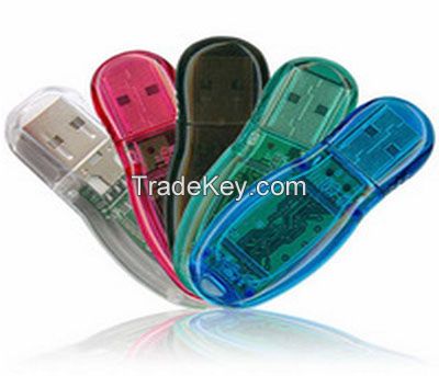 fancy low price usb flash drive gift transparent style memory disk