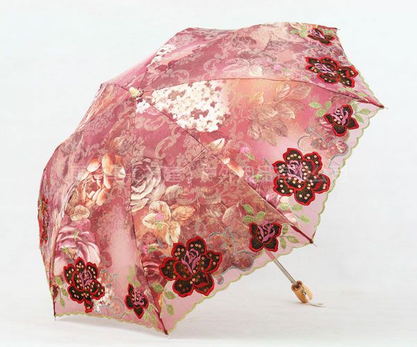 Two folding umbrella