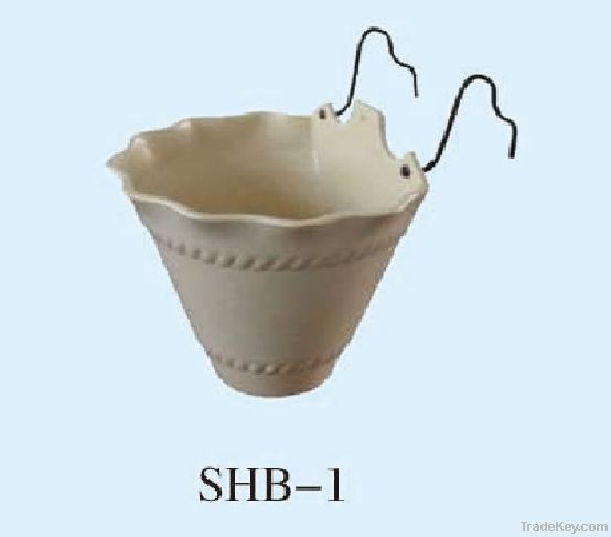 Wall hanging degradable flower pots with hanging hook-new challenger to plastic flower pots