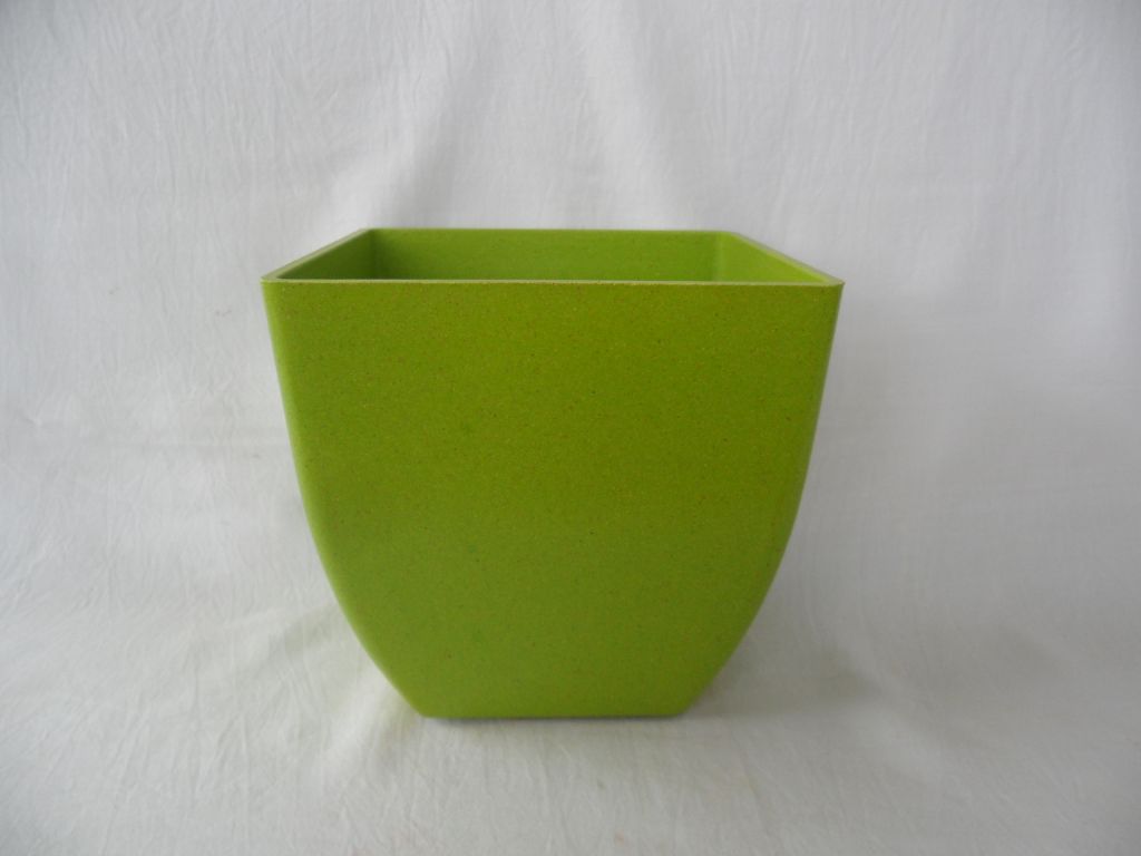 Square delicate flower pot made of plant fiber-new challenger to plastic flower pot