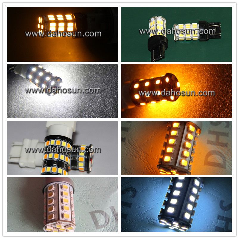 Dual Color SMD white amber red Car led 1157 3157 7443 Switchback Tail