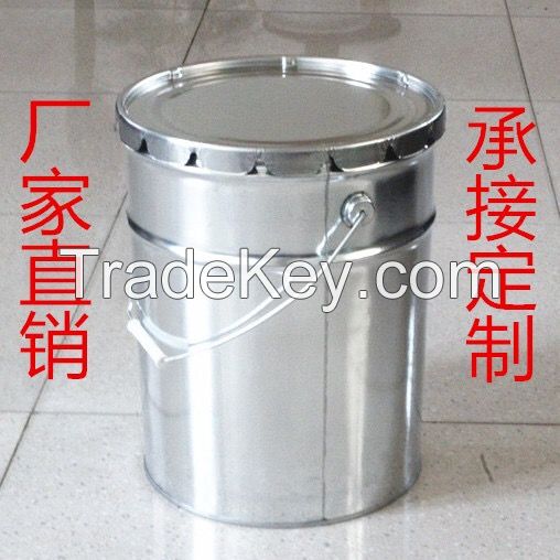 5L Metal Tin Bucket with Plastic Handle for Chemical Use