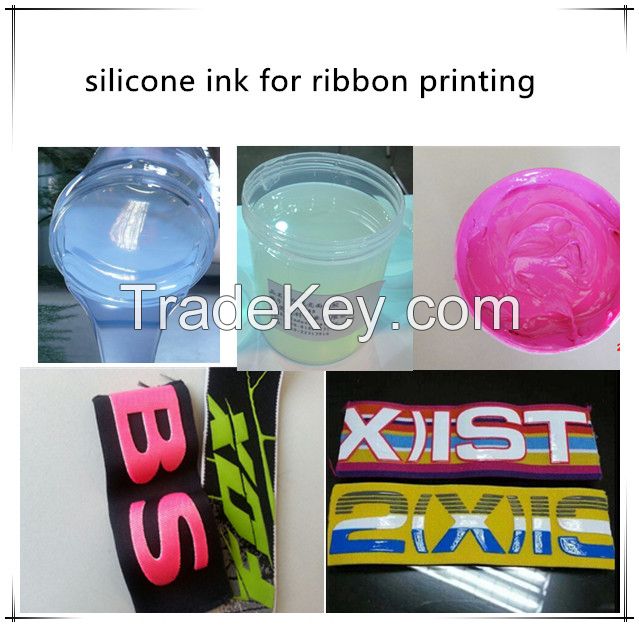 high glossy silicone ink  for screen printing on ribbon and textile 