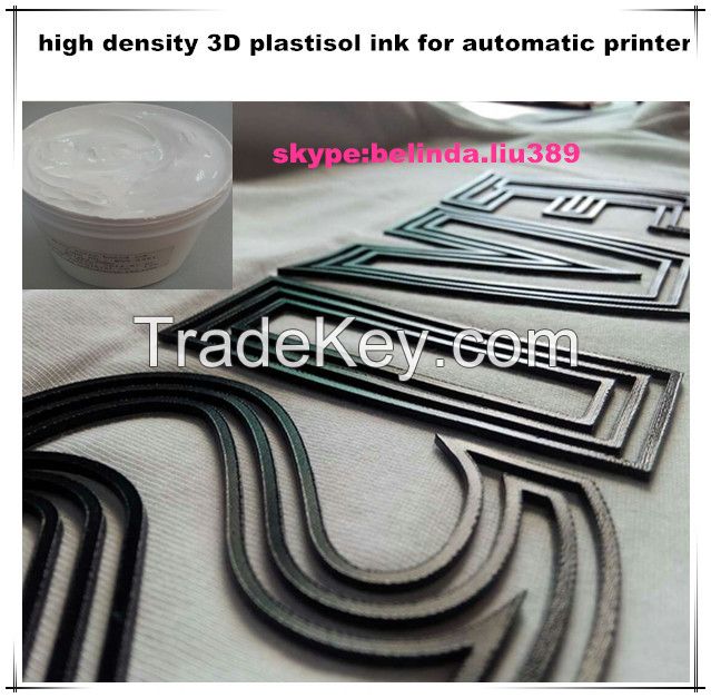 high density 3D plastisol ink for textile printing 
