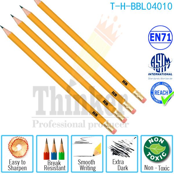 Charcoal Lead 4mm Lead Pencil with Eraser for School Promotional Penci