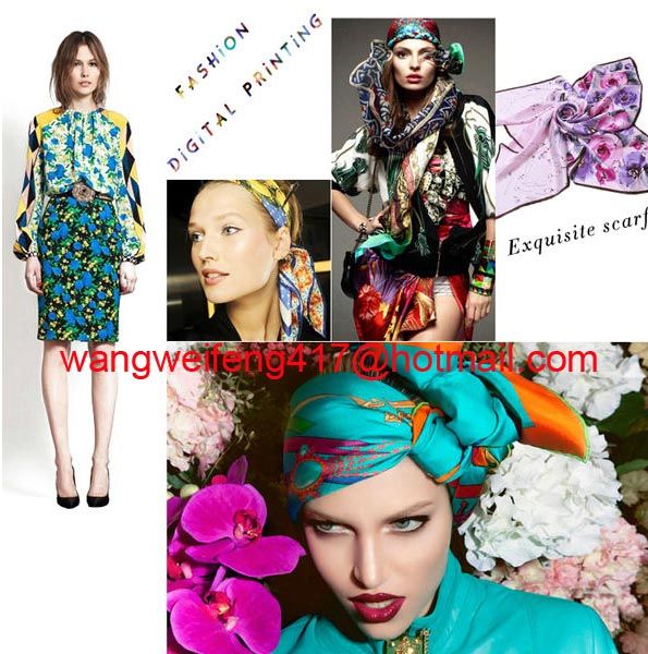 Bright colors - soft touching Silk Scarf & Poly Scarf & Cashmere Scarf