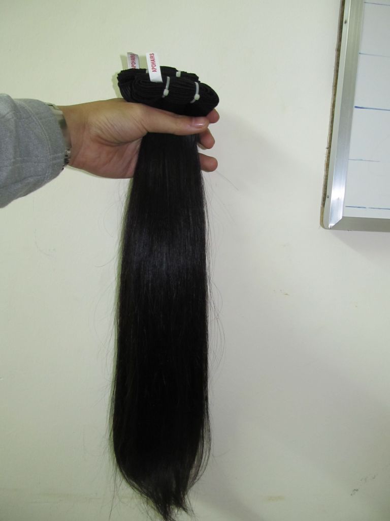 human remy straight weft hair