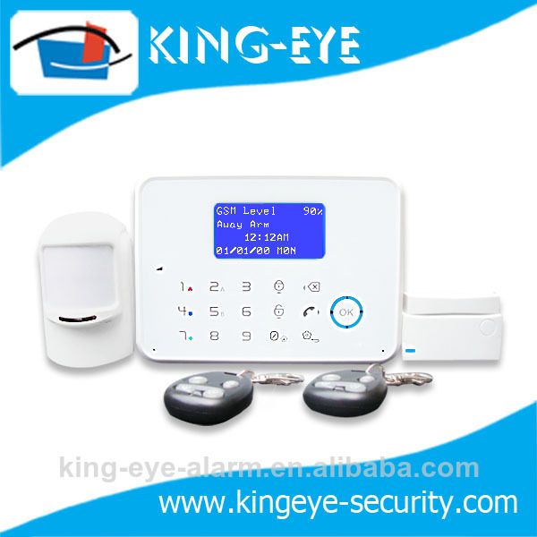 Multi-language GSM and PSTN touch keypad home security alarm system