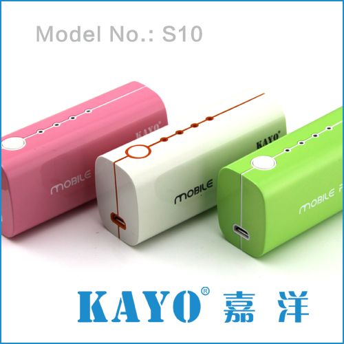 Kayo mini portable external battery charger 2600mAh for smartphone and tablet PC