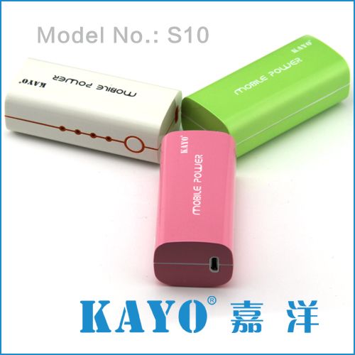 Kayo mini portable external battery charger 2600mAh for smartphone and tablet PC