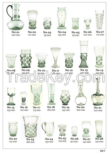 Hand blown glassware