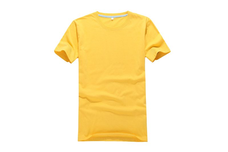 AJB05/MJB05 180g 21S Banana yellow Combed cotton T- shirts for men/women