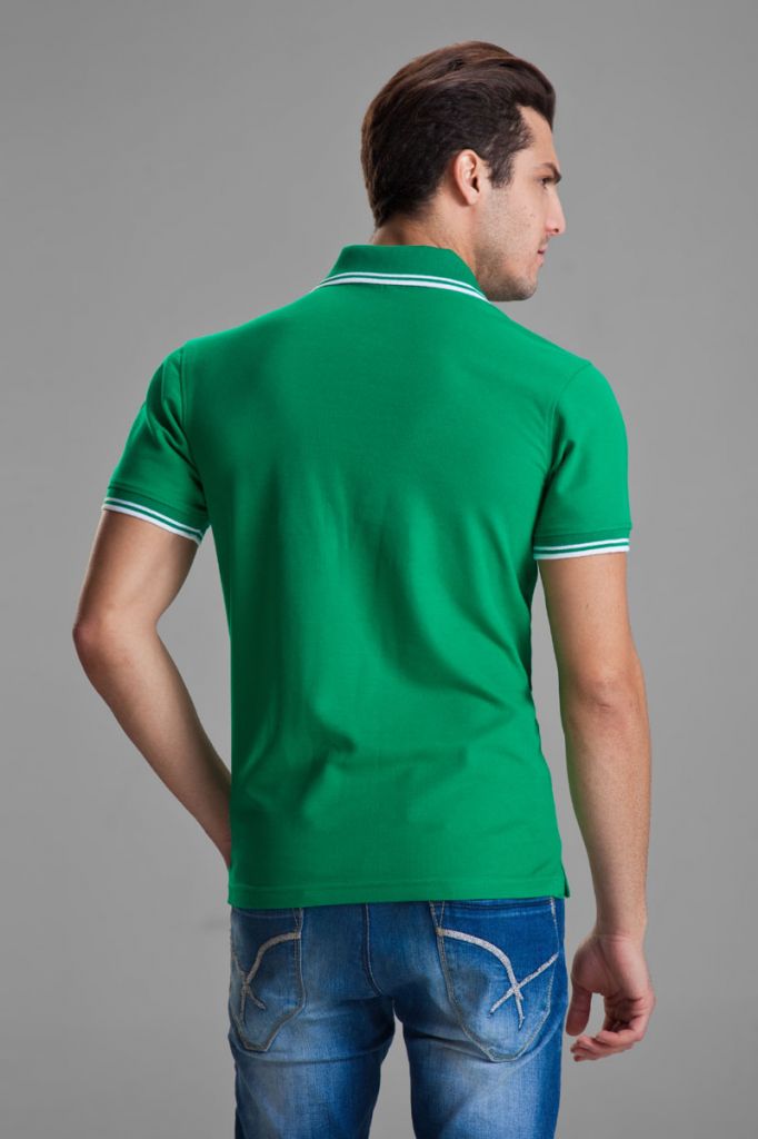 Wholesale Popular 200g 40s Double Jersey CVC Blank Polo Man T Shirt