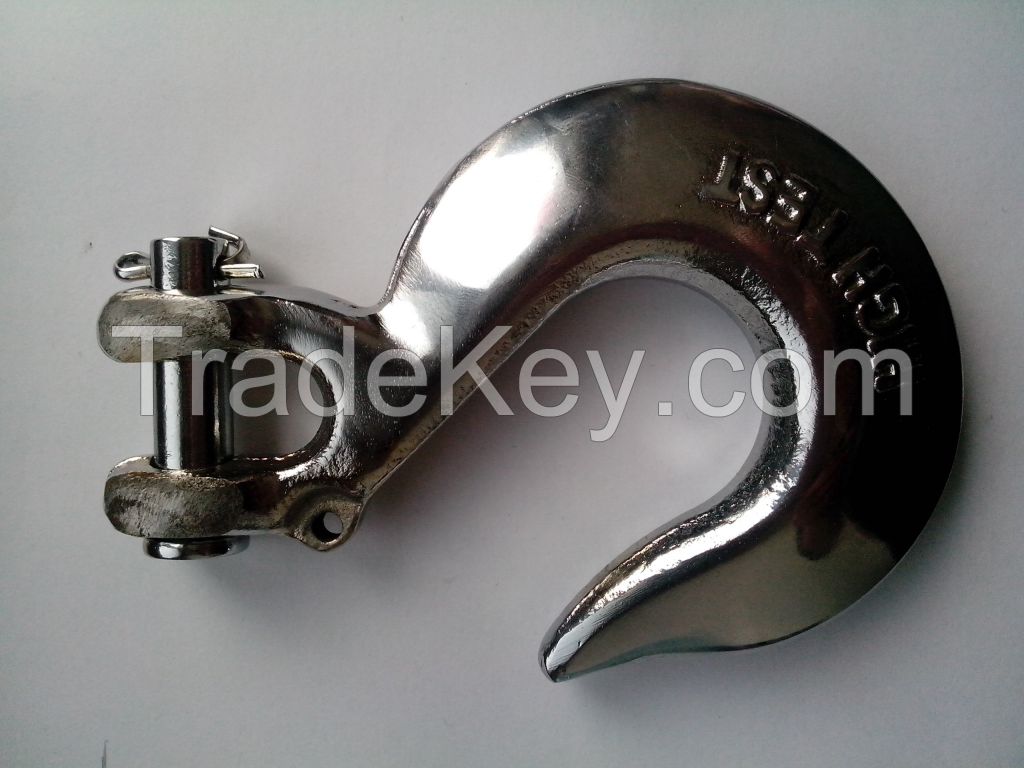 clevis slip hook, zinc plated ,red painted 