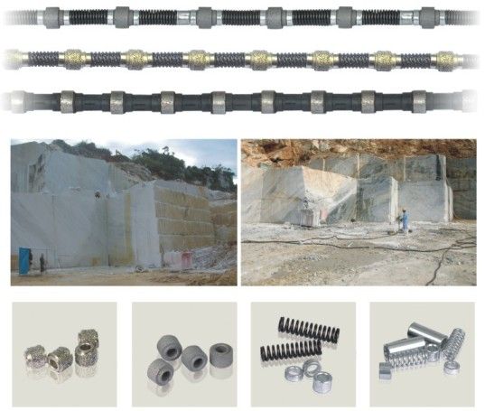 Wires for marble quarrying