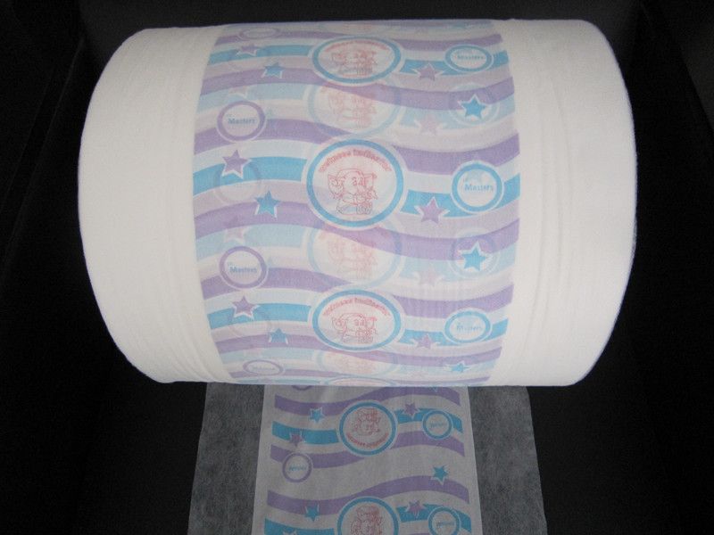 OEM breathable clothlike printed back sheet for diapers