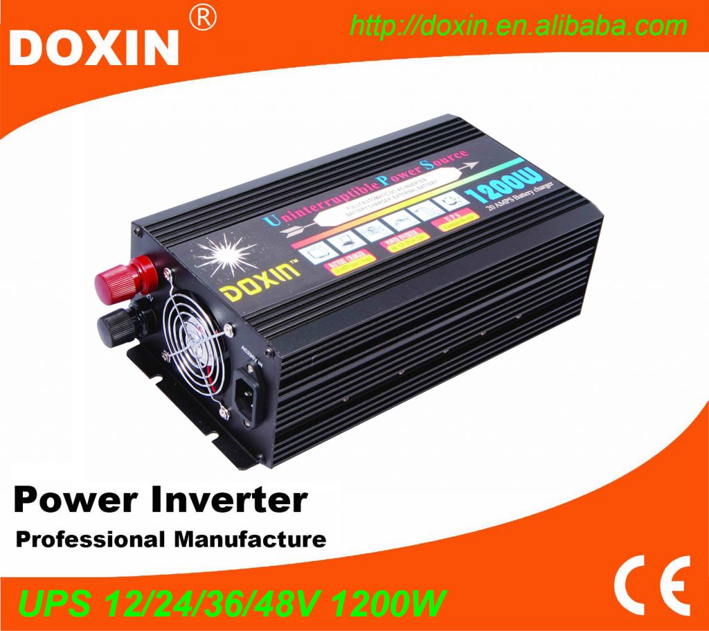 DC12V AC220V Modified Sine Wave 1200w Power Inverter With Battery Charger