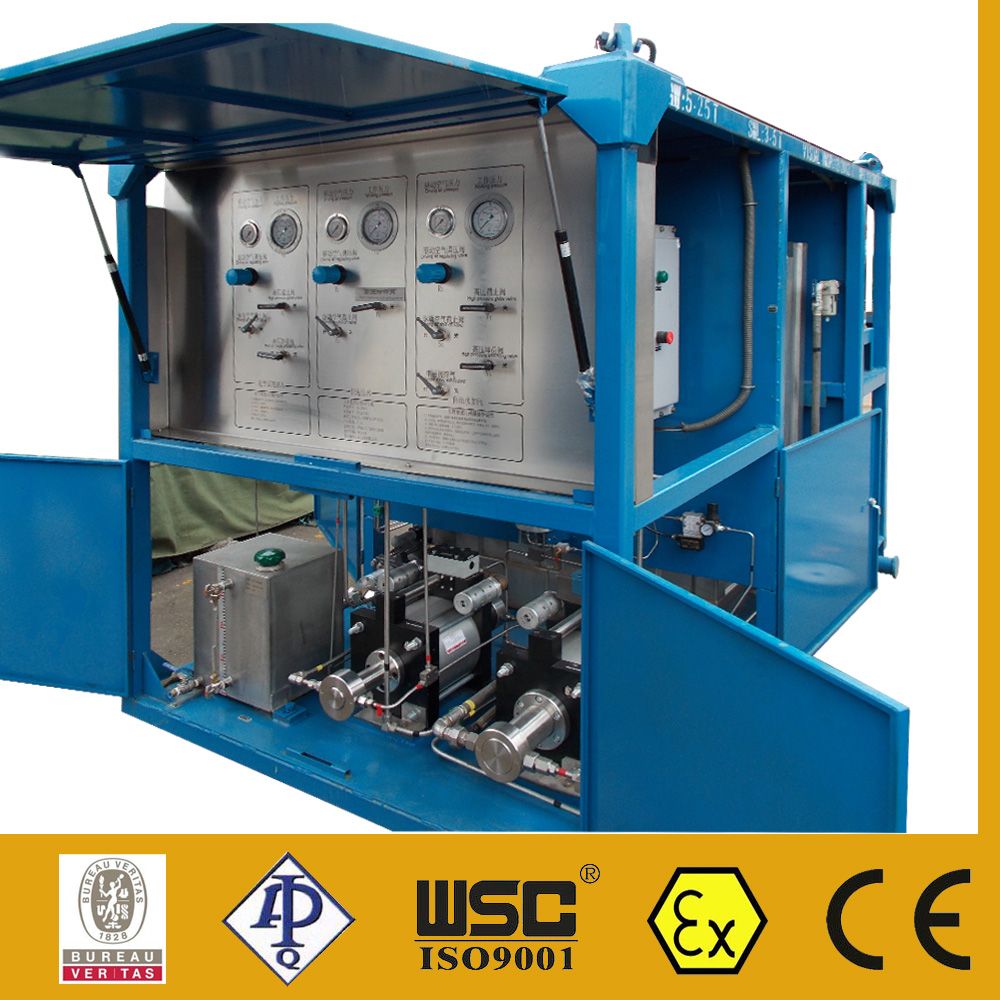 Skid Mounted Wellhead Logging Pressure Testing Equipment for Oilfield Operation