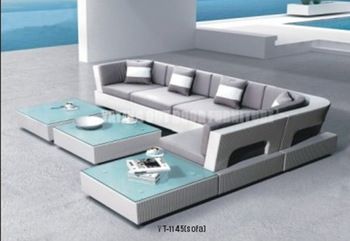 Unique design modern  sofa set with square end table  YT-1145