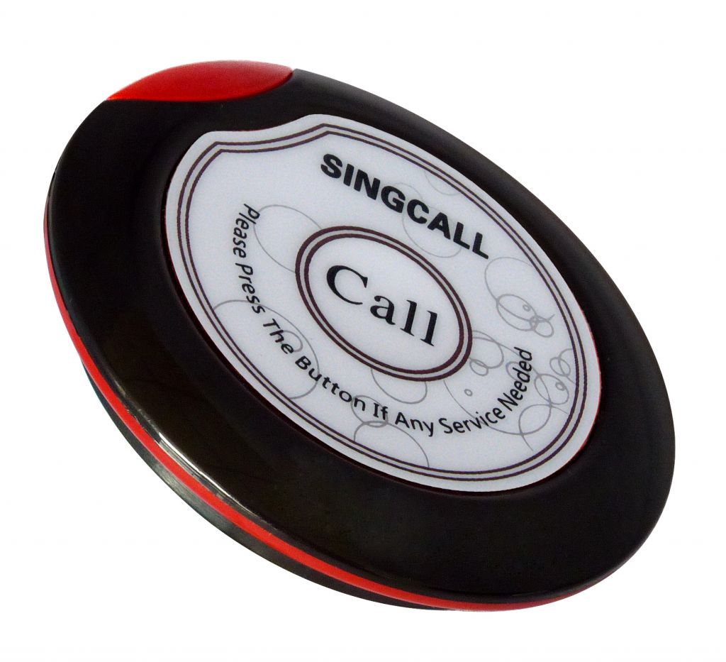 SINGCALL.Wireless Waiter Paging Button, Ultrathin Single Call Button