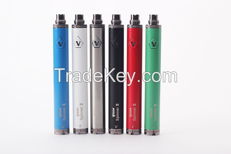Vision spinner II Batteries 1600mah Ajustable voltage electronic cigarette battery 510 thread multi color cheap e cigarettes vision spinner