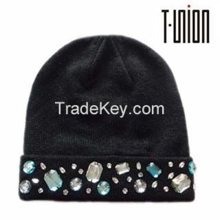 Ladies Fashion Beanie with Diamonds