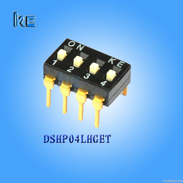 DIP Switches  DSIC04LHGET 4 way 2.54mm (0.1 inch)