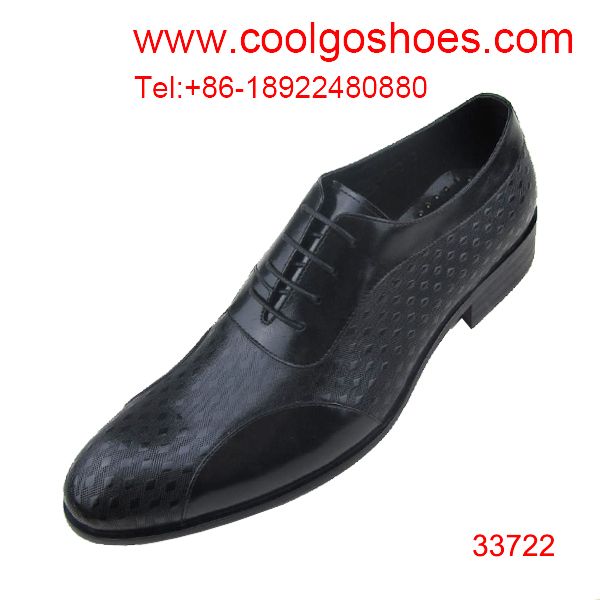 elegant lace up special material upper formal men shoes 