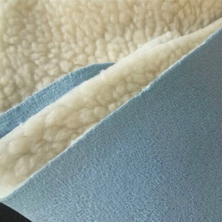 100% Polyester Alcantara Suede Fabric Bonded with Sherpa Fabric 