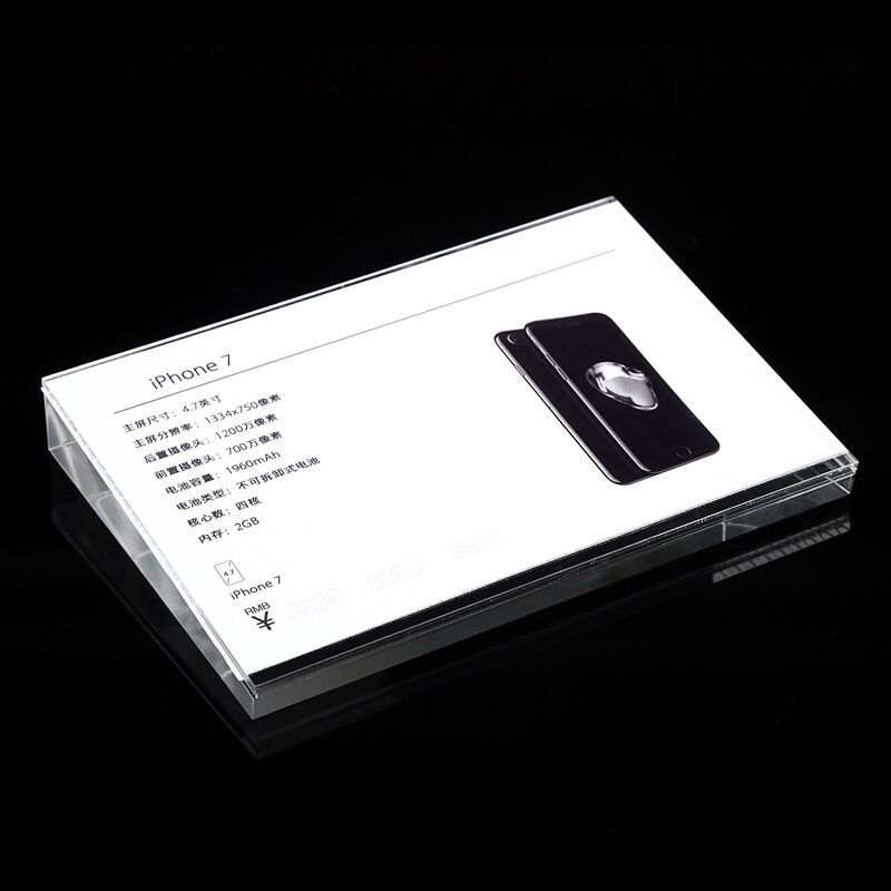 Good quality 15x10 A6 acrylic price tag holder for shopping mall display