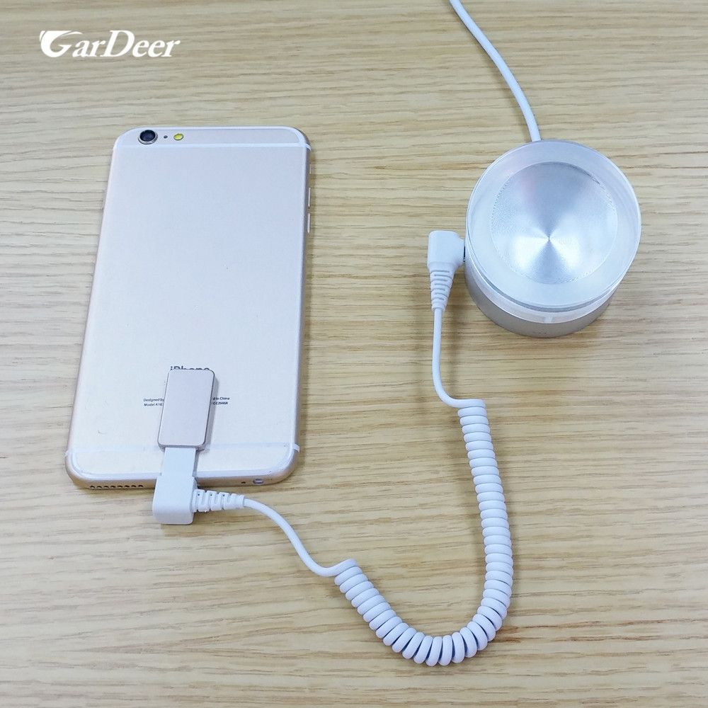 Acrylic rounded mobile phone alarm display stand for iPhone X