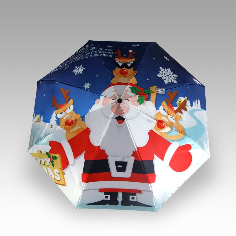 Promotional advertising automatic Christmas gift folding umbrellas,manufacturer, high-quality, daily used