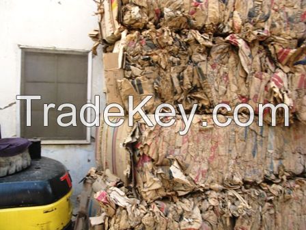 Kraft paper wastes in bales
