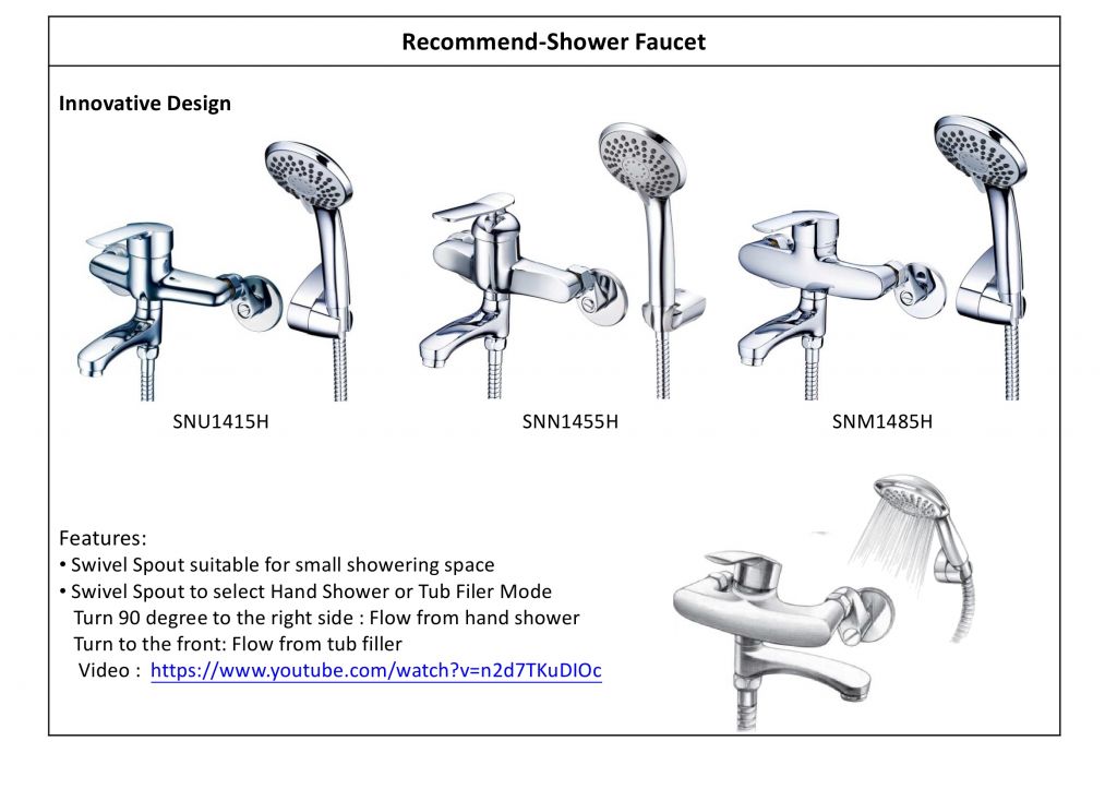 Shower Faucet with Swivel Spout