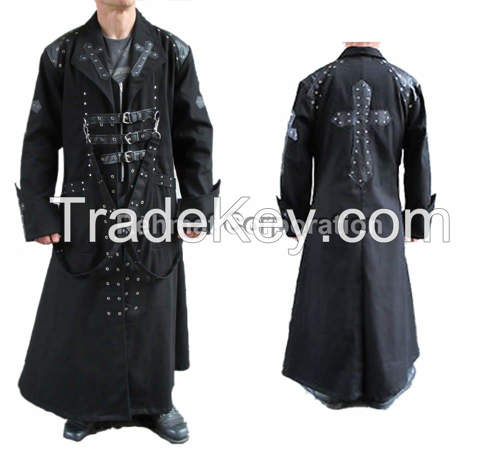 GOTHIC LONG COAT COTTON MATERIAL STEAMPUNK 