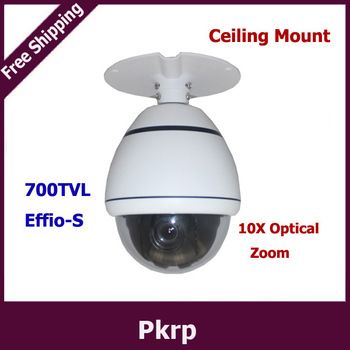 Indoor CCTV 10X Optical Zoom 700TVL Mini Speed Dome Mini Securiy PTZ Camera Ceiling Mount